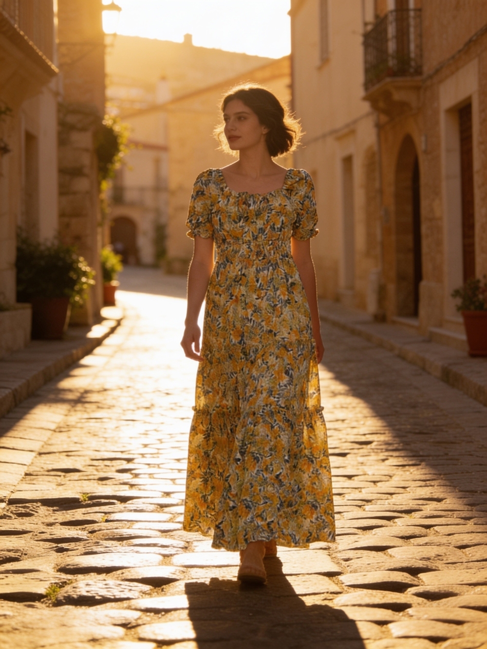 Baltic Born Sunny Meadow Floral Maxi Dress in Yellow XL